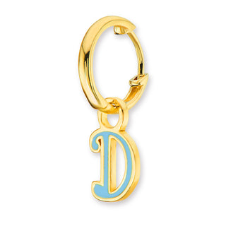 Enamel Uppercase Initial Earrings
