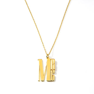 Sterling Silver Modern Monogram Pendant Necklace