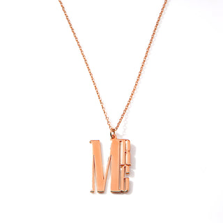 Sterling Silver Modern Monogram Pendant Necklace