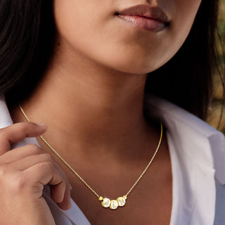 Pave CZ Initials Slider Charm Pave Initials Station Necklace