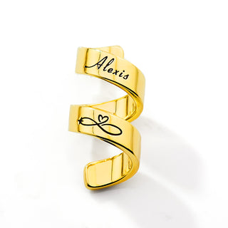 Personalized Double Wrap Stethoscope Slide Charm – Silver, Gold & Rose Gold Plated