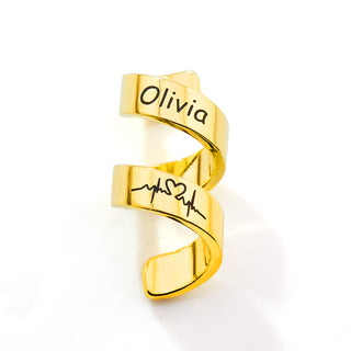 Personalized Double Wrap Stethoscope Slide Charm – Silver, Gold & Rose Gold Plated