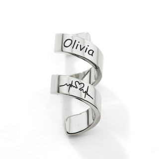 Personalized Double Wrap Stethoscope Slide Charm – Silver, Gold & Rose Gold Plated