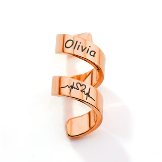 Personalized Double Wrap Stethoscope Slide Charm – Silver, Gold & Rose Gold Plated