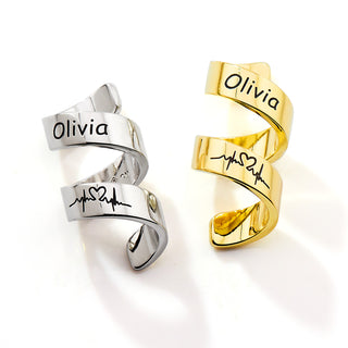 Personalized Double Wrap Stethoscope Slide Charm – Silver, Gold & Rose Gold Plated