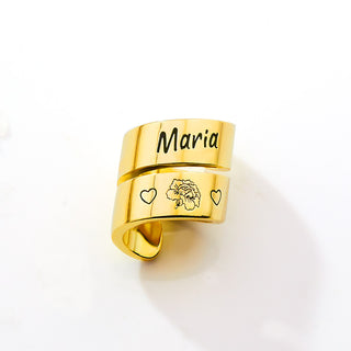 Personalized Double Wrap Stethoscope Slide Charm – Silver, Gold & Rose Gold Plated