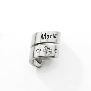 Personalized Double Wrap Stethoscope Slide Charm – Silver, Gold & Rose Gold Plated