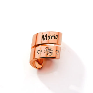 Personalized Double Wrap Stethoscope Slide Charm – Silver, Gold & Rose Gold Plated
