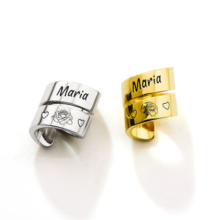 Personalized Double Wrap Stethoscope Slide Charm – Silver, Gold & Rose Gold Plated