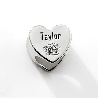 Personalized Heart Stethoscope Slide Charm – Silver, Gold & Rose Gold Plated