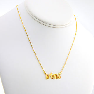 Lowercase Modern Script Name Necklace with Stars