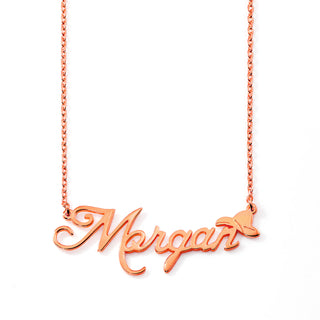 Personalized Script Name Necklace with Cowboy Hat