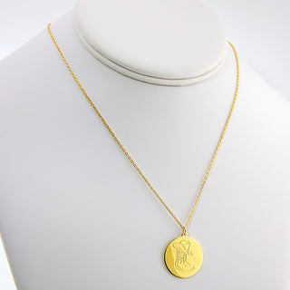 Personalized Cowboy Hat and Boot Disc Necklace with Birthstone