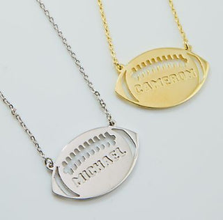Personalized Football with Numbers Pendant Necklace- Choose from 3 Colors