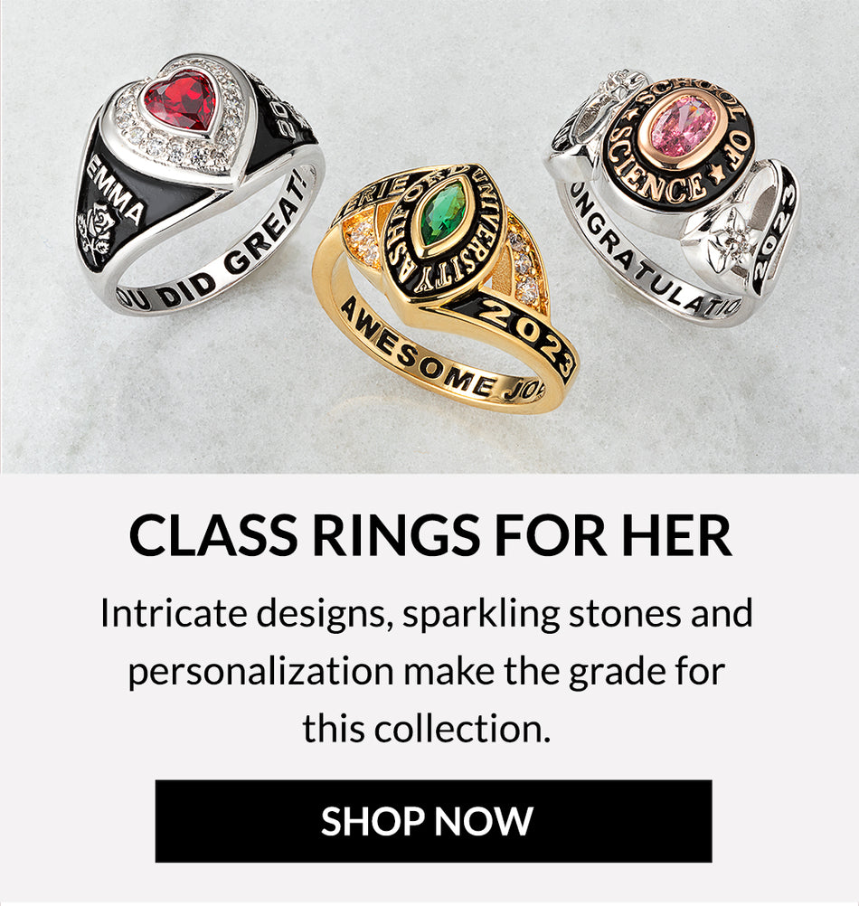 Custom Class Rings – Personalized High School & College – Limoges Jewelry