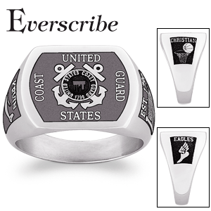 Everscribe Personalized Military Service Classic Signet Ring