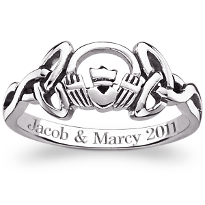 Sterling Silver Claddagh Celtic Knot Ring