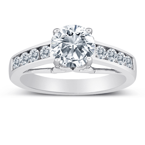 3.5 Carat Sterling Silver CZ Solitaire Engagement Ring