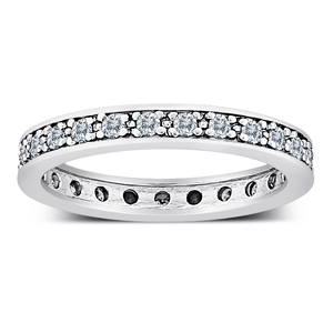 Sterling Silver Brilliant CZ Eternity Band