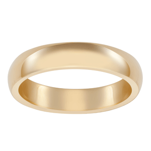 14K GoldPlated High Dome Wedding Band