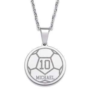 Everscribe Stainless Steel Soccer Pendant