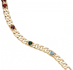 Mother's Birthstone Chain Bracelet