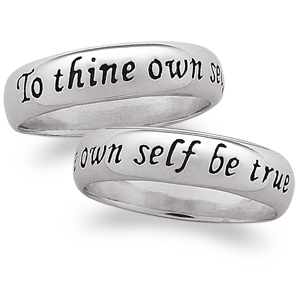 Sterling Silver Shakespeare Quote Ring