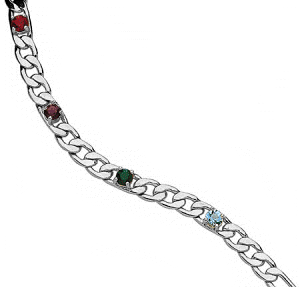 Mother's Birthstone Chain Bracelet