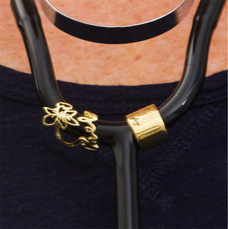 Personalized Triple Wrap Stethoscope Slide Charm – Silver, Gold & Rose Gold Plated